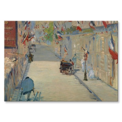 Poster metal Rue Mosnier Flags Manet gift
