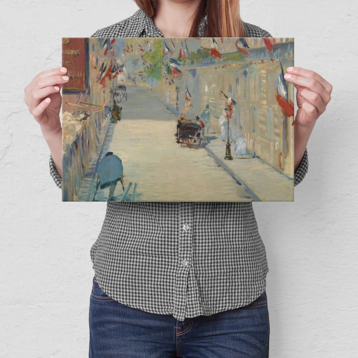 Poster metal Rue Mosnier Flags Manet gift