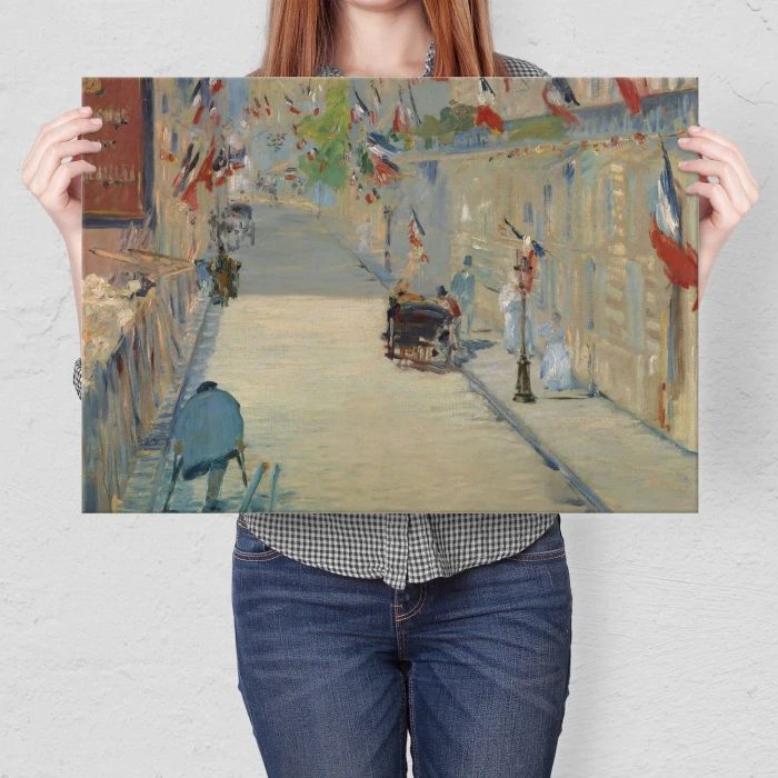 Poster metal Rue Mosnier Flags Manet gift