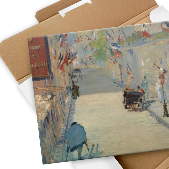 Poster metal Rue Mosnier Flags Manet gift