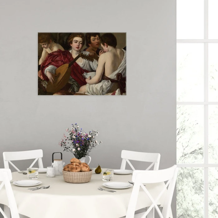 Plakat metalowy The Musicians Caravaggio Prezent