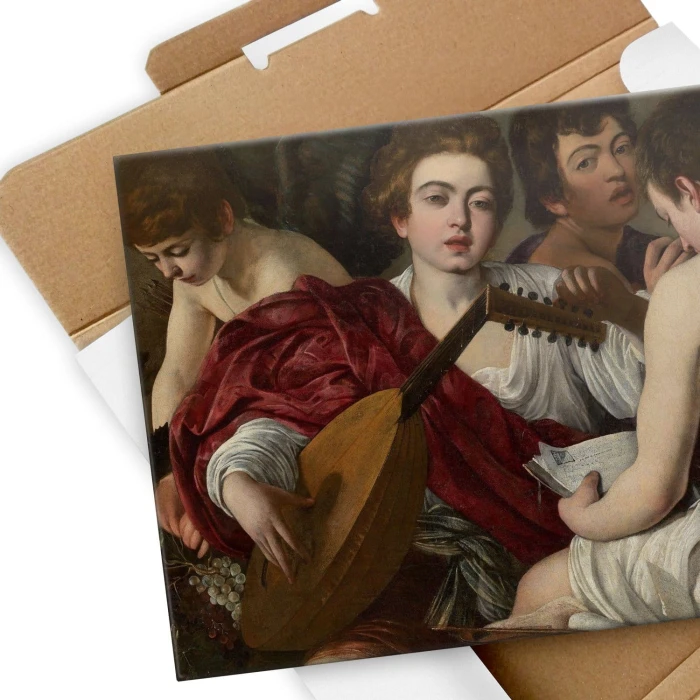 Plakat metalowy The Musicians Caravaggio Prezent
