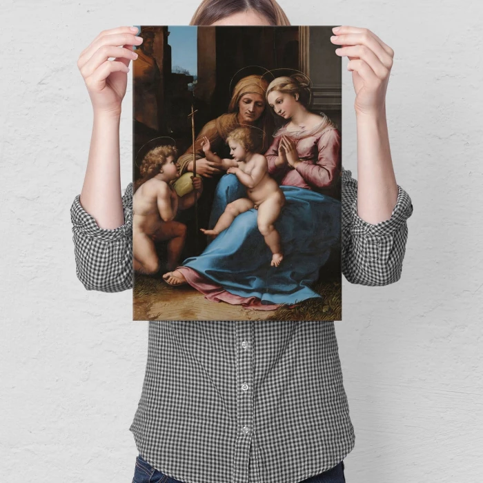 Poster metal Madonna Raphael Santi gift
