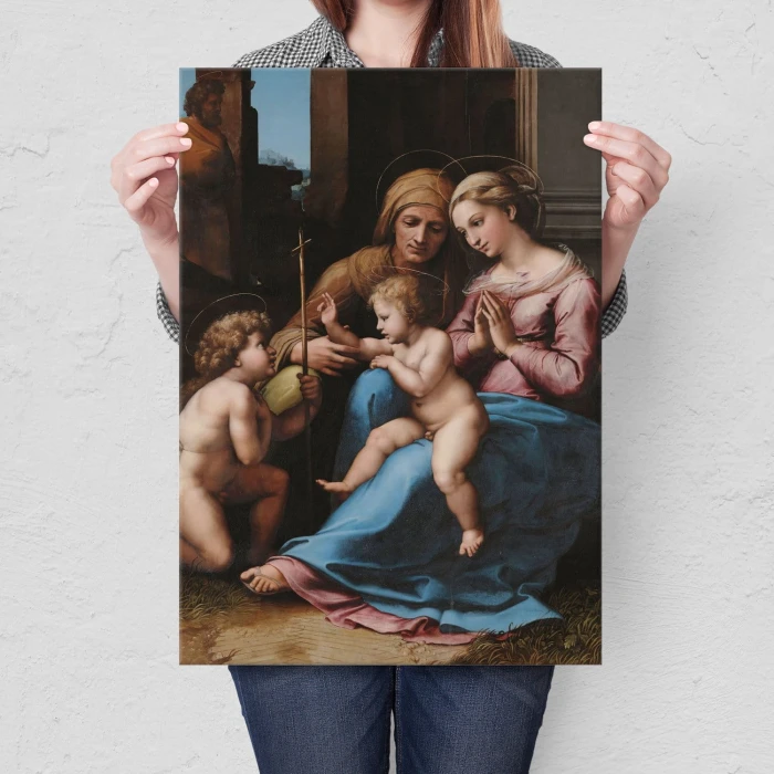 Poster metal Madonna Raphael Santi gift