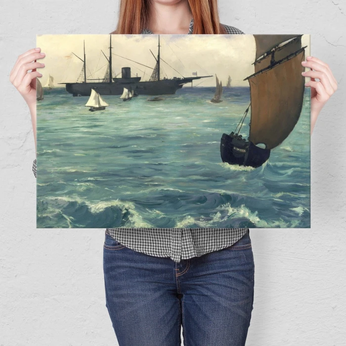 Poster metal Kearsarge Edouard Manet gift