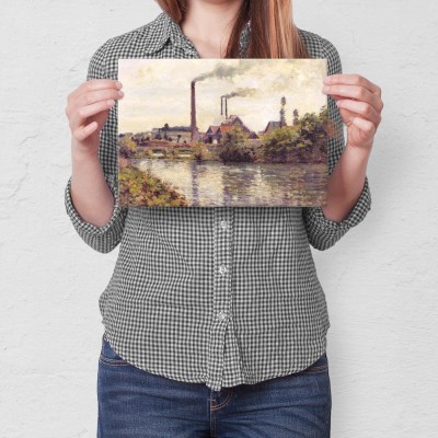 Plakat metalowy Factory Camille Pissarro Prezent