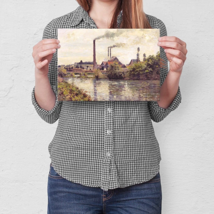 Plakat metalowy Factory Camille Pissarro Prezent