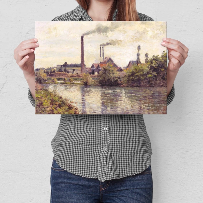 Plakat metalowy Factory Camille Pissarro Prezent