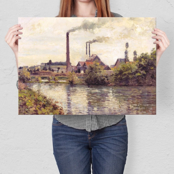 Plakat metalowy Factory Camille Pissarro Prezent