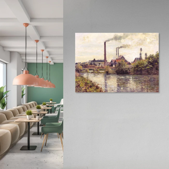 Plakat metalowy Factory Camille Pissarro Prezent