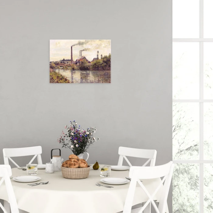 Plakat metalowy Factory Camille Pissarro Prezent