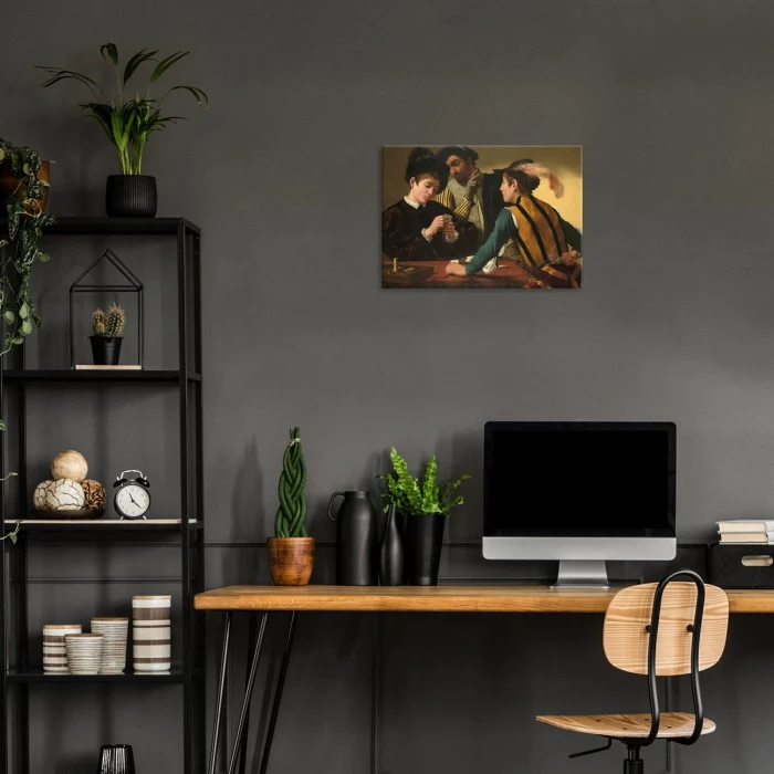 Plakat metalowy Cardsharps Caravaggio Prezent