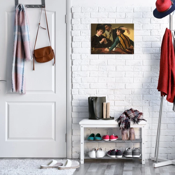 Plakat metalowy Cardsharps Caravaggio Prezent
