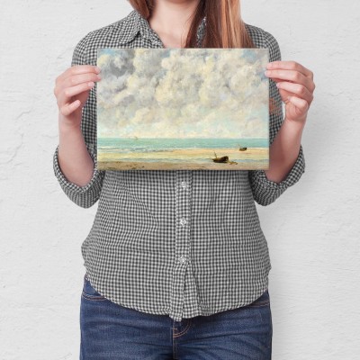 Plakat metalowy Calm sea Gustave Courbet Prezent