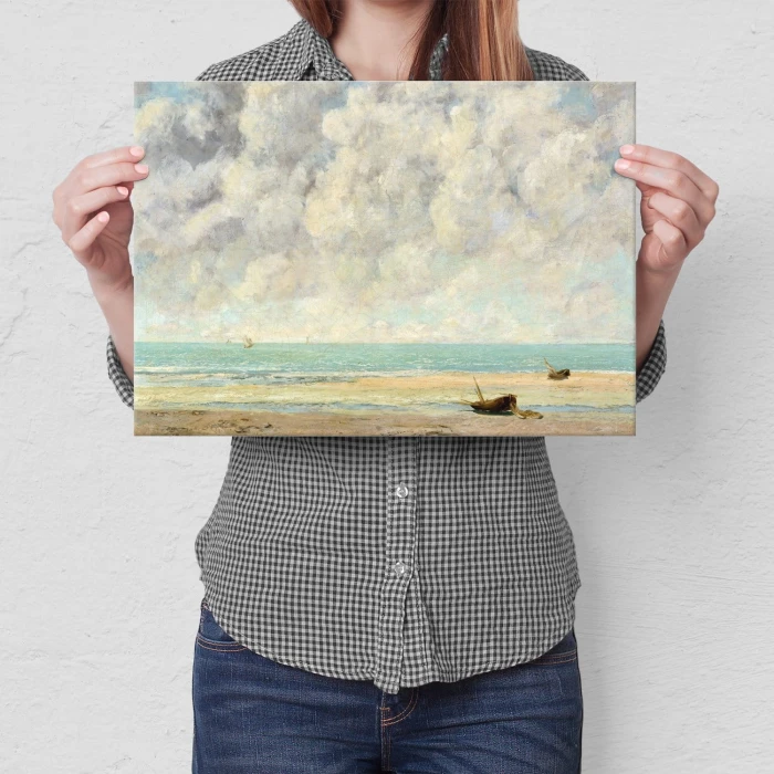 Plakat metalowy Calm sea Gustave Courbet Prezent