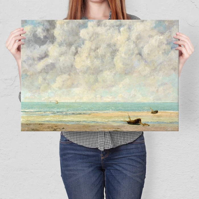 Plakat metalowy Calm sea Gustave Courbet Prezent