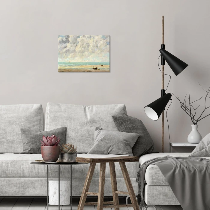 Plakat metalowy Calm sea Gustave Courbet Prezent