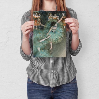 Plakat metalowy Dancer in green Degas Prezent