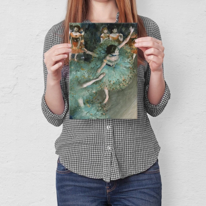 Plakat metalowy Dancer in green Degas Prezent