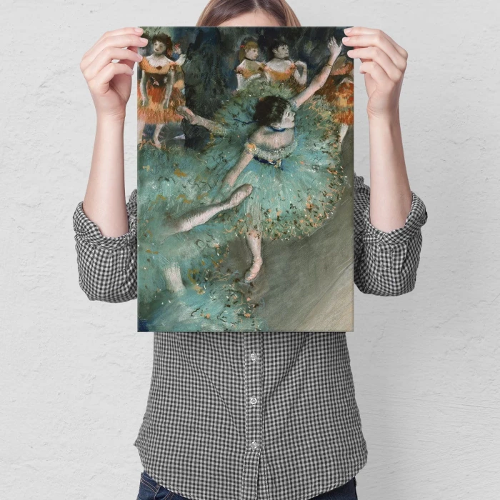 Plakat metalowy Dancer in green Degas Prezent