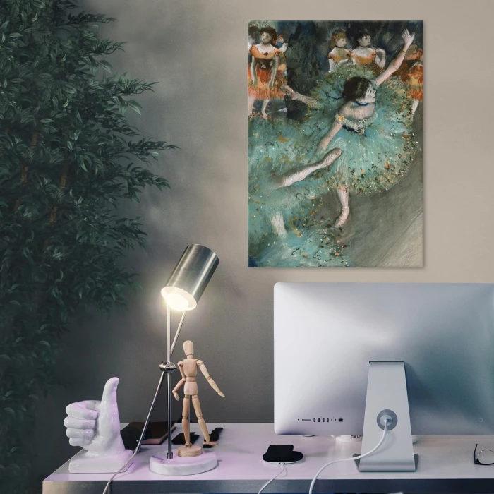 Plakat metalowy Dancer in green Degas Prezent
