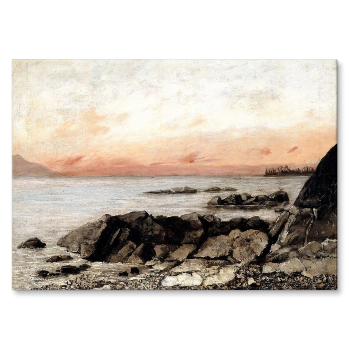 Poster metal Sunset Vevey Courbet gift