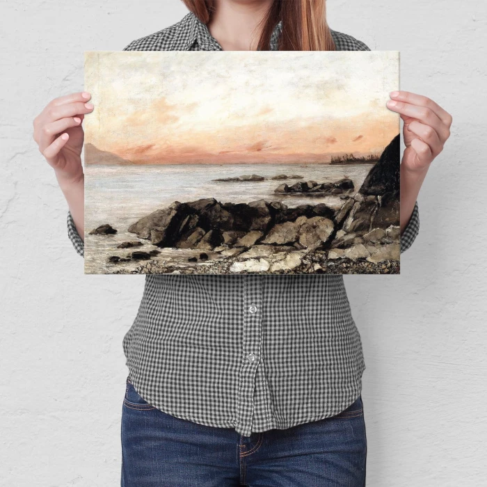 Poster metal Sunset Vevey Courbet gift