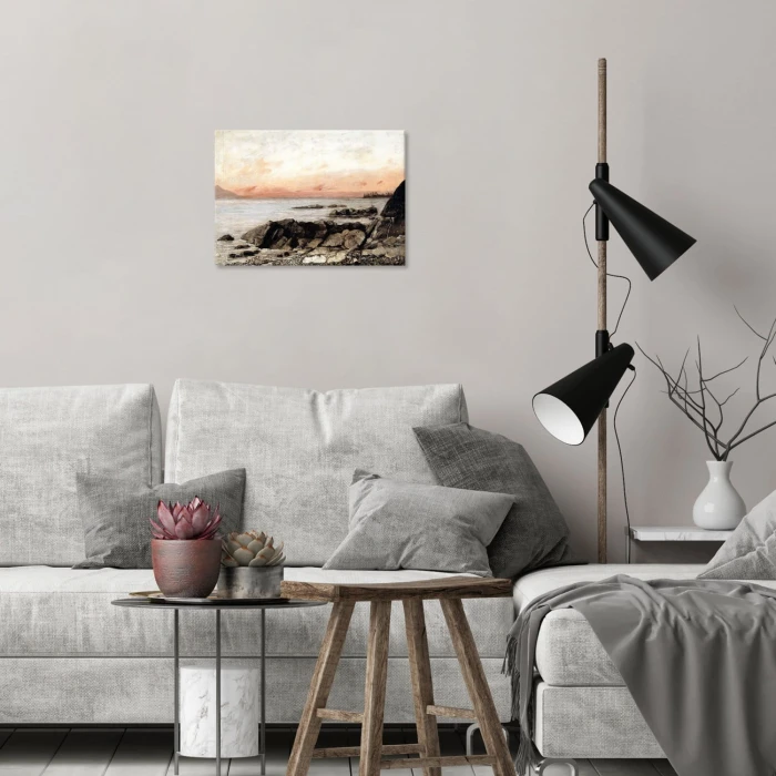 Poster metal Sunset Vevey Courbet gift