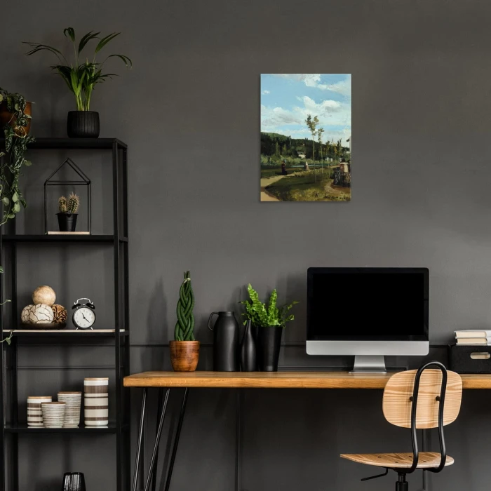 Plakat metalowy Country road Pissarro Prezent