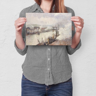 Poster metal Steamboats Pissarro gift
