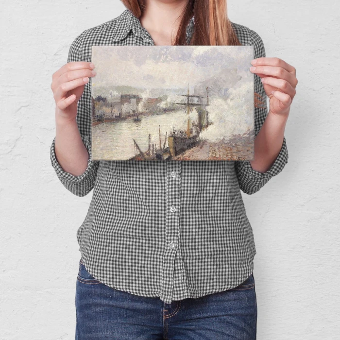 Poster metal Steamboats Pissarro gift