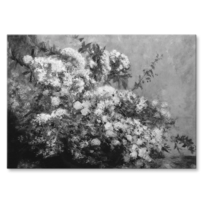 Poster metal Spring flowers Courbet gift