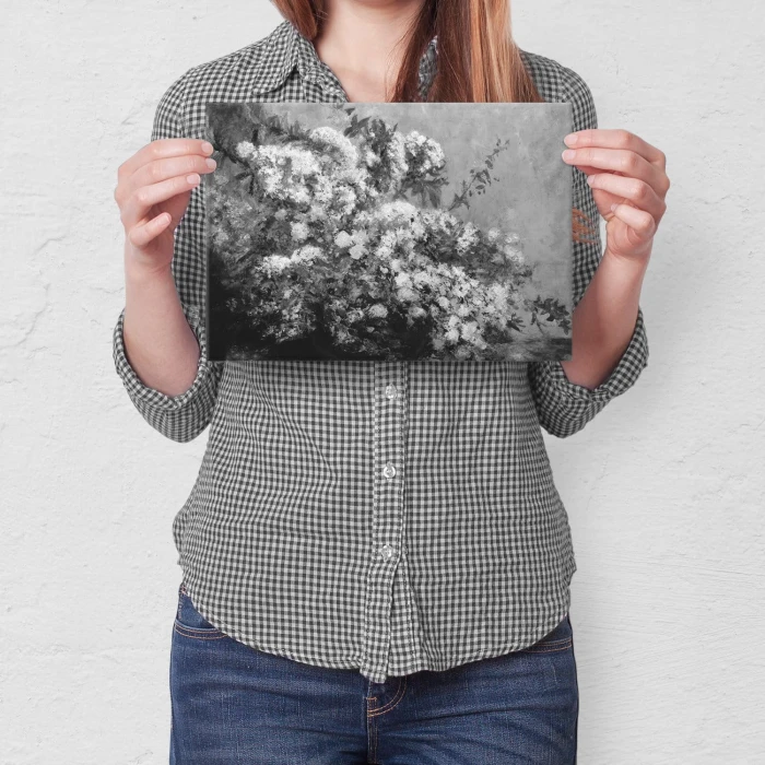 Poster metal Spring flowers Courbet gift