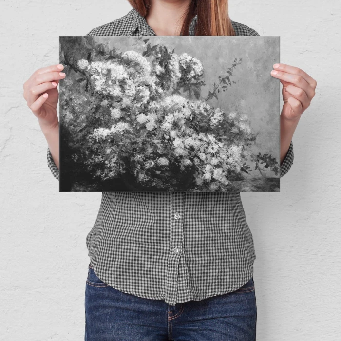 Poster metal Spring flowers Courbet gift