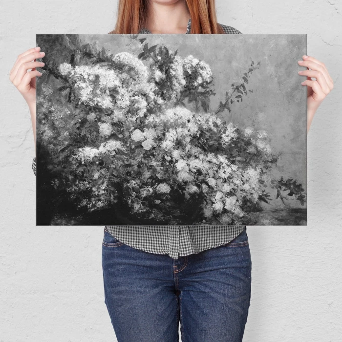 Poster metal Spring flowers Courbet gift