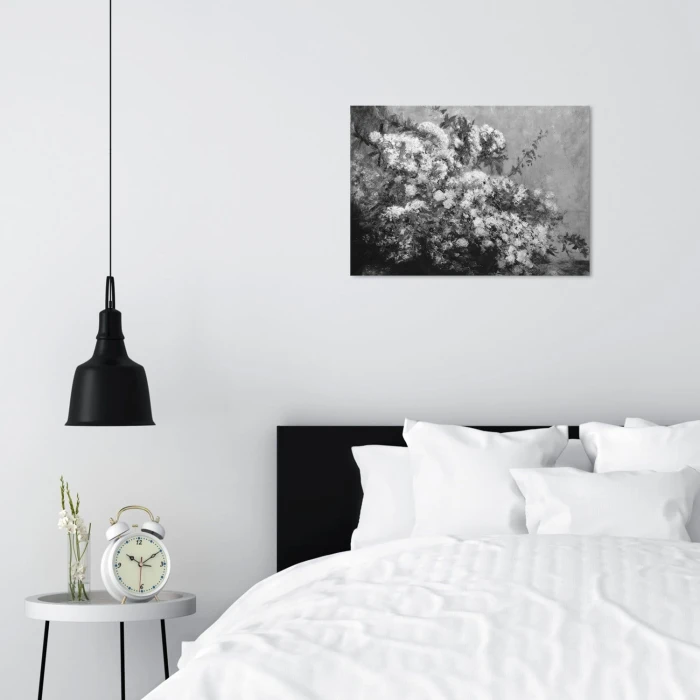 Poster metal Spring flowers Courbet gift