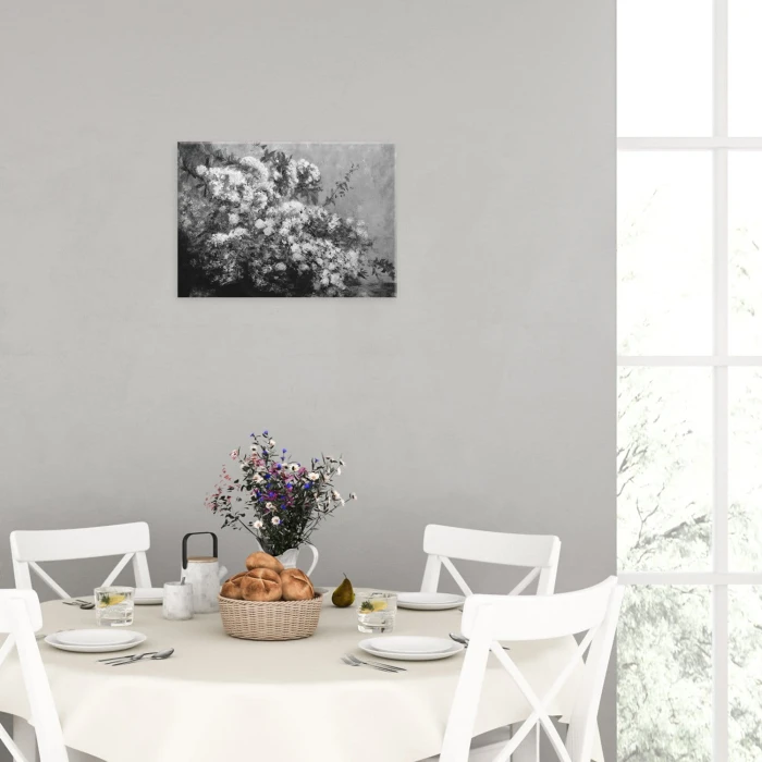 Poster metal Spring flowers Courbet gift