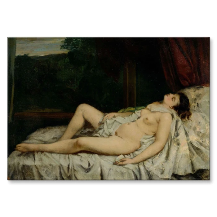 Poster metal Sleeping nude Courbet gift