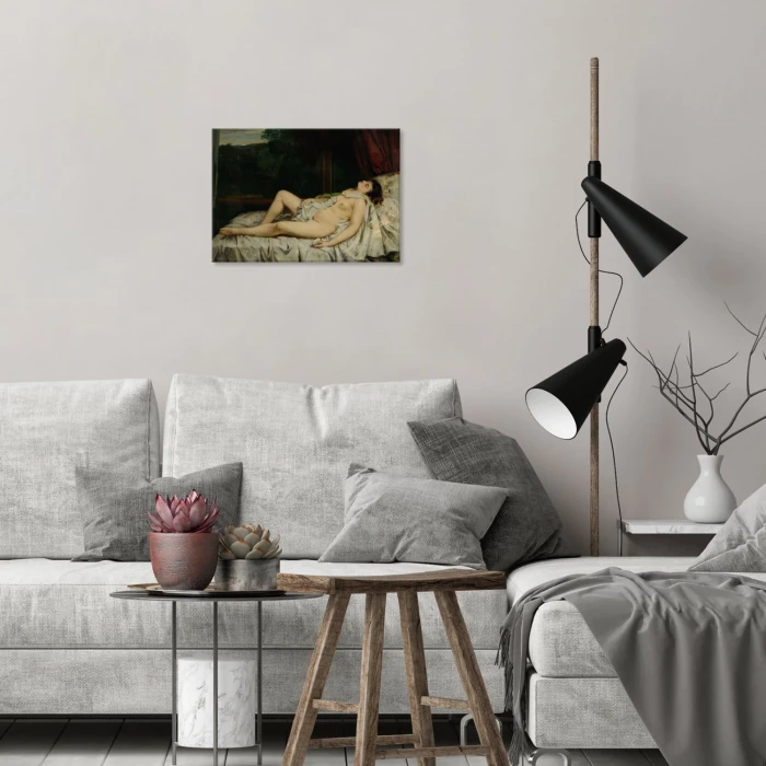 Poster metal Sleeping nude Courbet gift