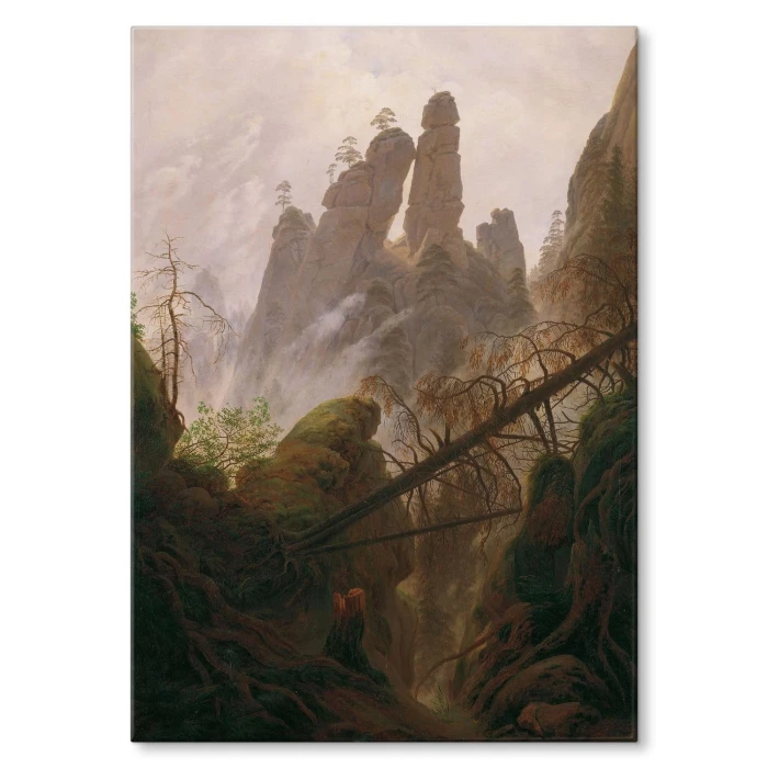 Plakat metalowy Rocky landscape Friedrich Prezent