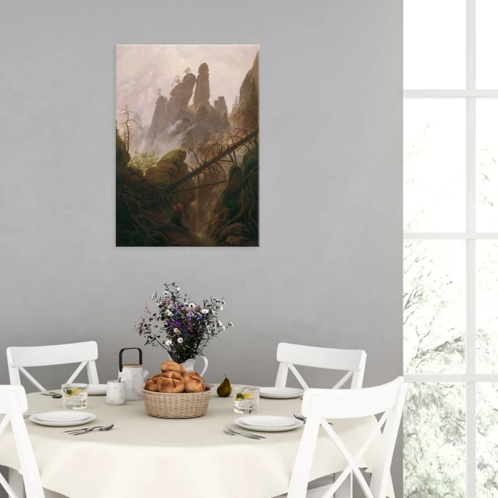 Plakat metalowy Rocky landscape Friedrich Prezent