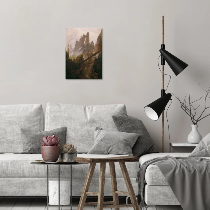 Plakat metalowy Rocky landscape Friedrich Prezent