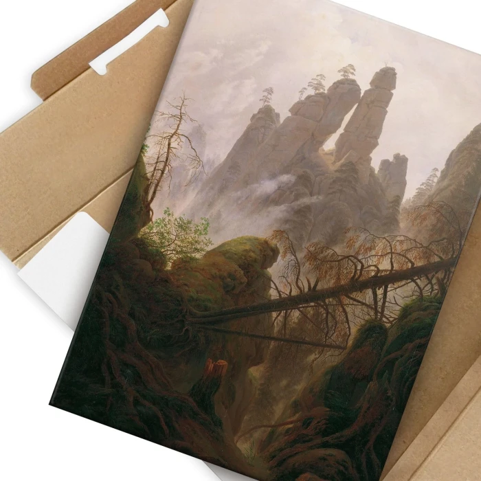 Poster metal Rocky landscape Friedrich gift