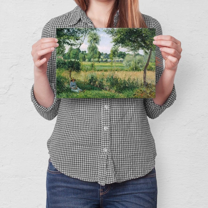 Plakat metalowy Morning sunlight Pissarro Prezent