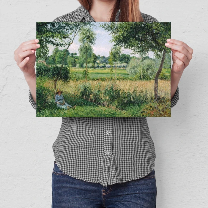 Poster metal Morning sunlight Pissarro gift