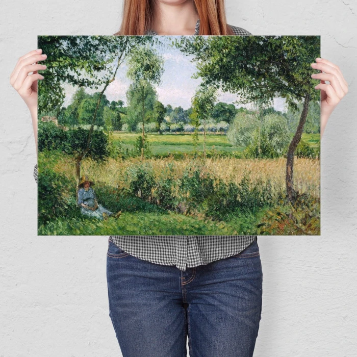 Poster metal Morning sunlight Pissarro gift