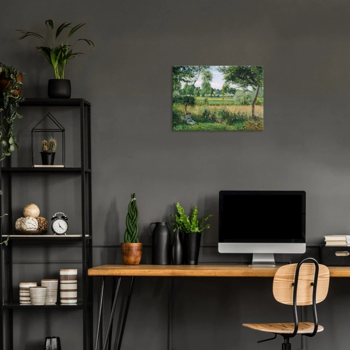 Poster metal Morning sunlight Pissarro gift