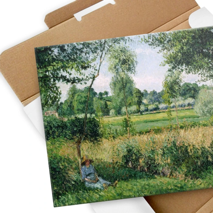 Plakat metalowy Morning sunlight Pissarro Prezent