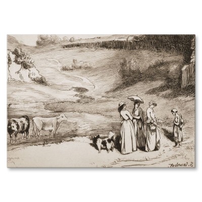 Plakat metalowy Les Demoiselles Courbet Prezent