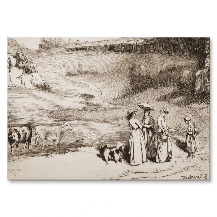 Poster metal Les Demoiselles Courbet gift